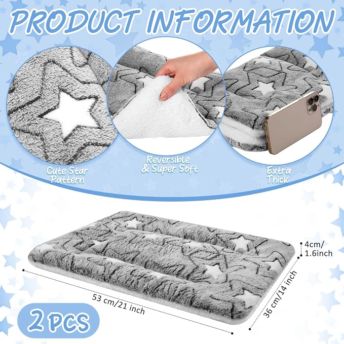 VitalCozy 2 Pack Self Warming Cat Mat Self Heating Pad Bed Reversible Machine - Image 2