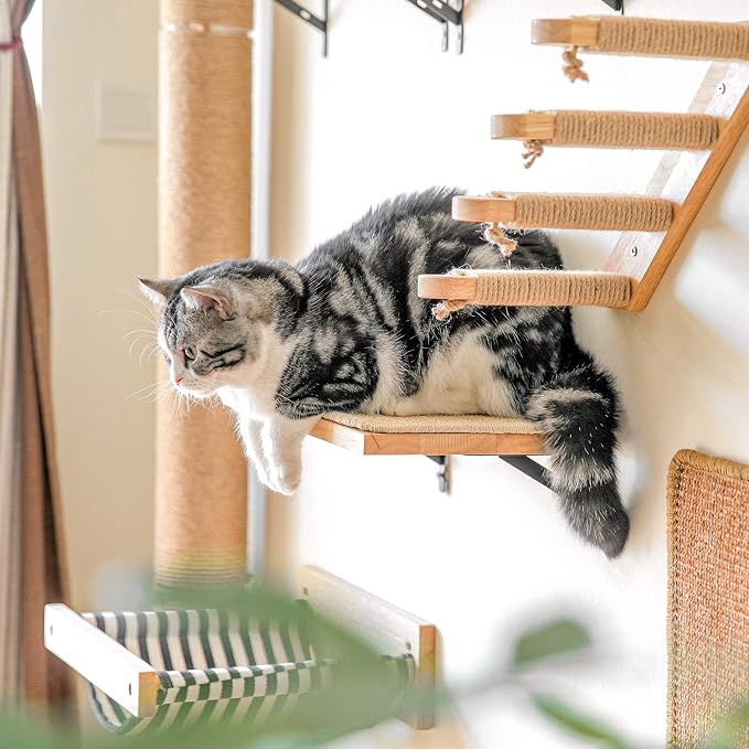 FUKUMARU Cat Wall Shelves, 17 x 10 Inch Cat Walls Furniture - Image 4