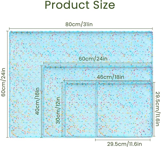 Ptlom Dog Food Mat Anti-Slip Dog Bowl Mats - Image 2