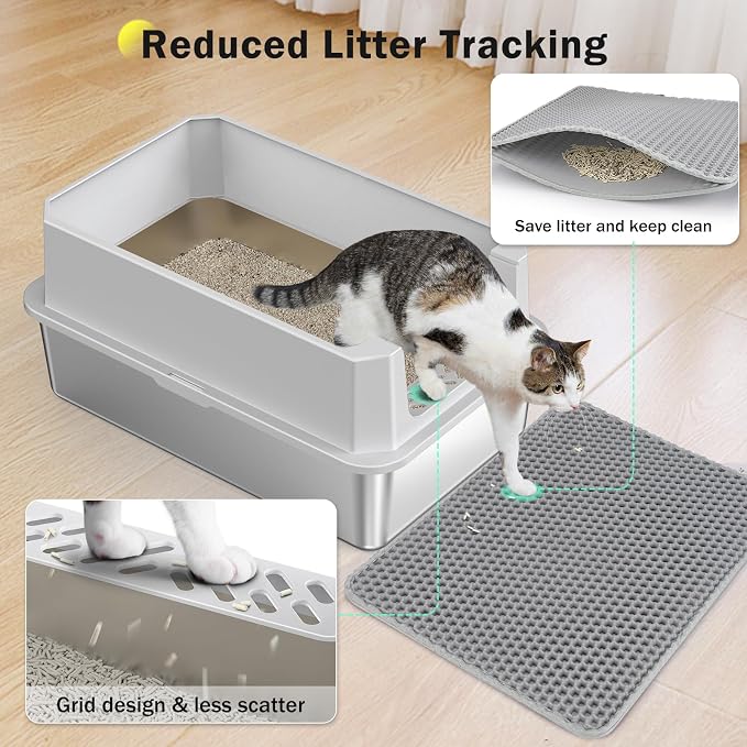 Stainless Steel Litter Box, Extra Large Litter Boxes - Image 3