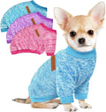 3 Pack Dog Sweaters for Small Dogs Girl Boy Winter Fleece Clothes Warm Soft Dog by BAOBICUTE