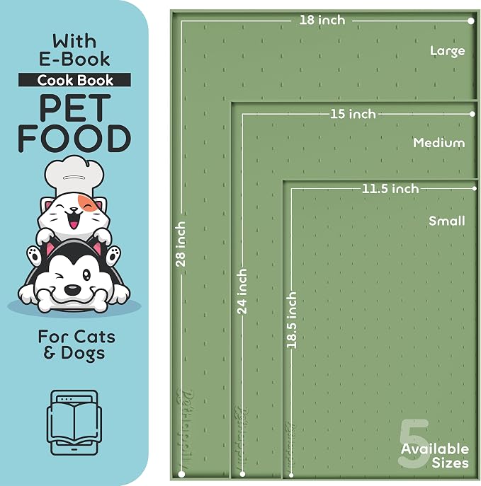 Dog Food Mat - Raised Edges Dogs Mat - Image 2