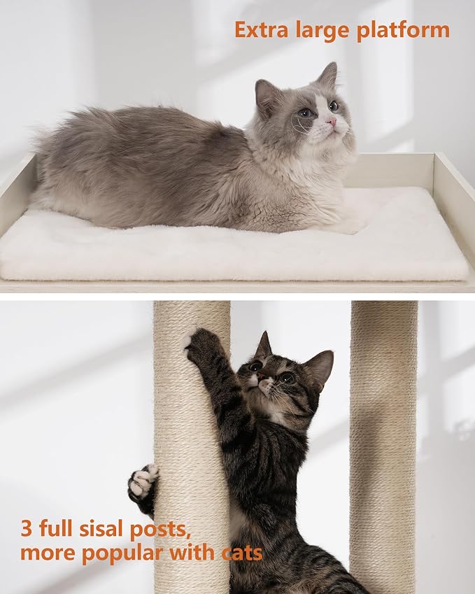 FourFurPets 43.7" Cat Tree, Modern Cat Tree Tower, Cat Tower - Image 6