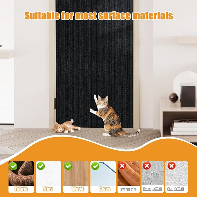 Cat Scratching mat Self-Adhesive, Trimmable Furniture Protector - Image 6