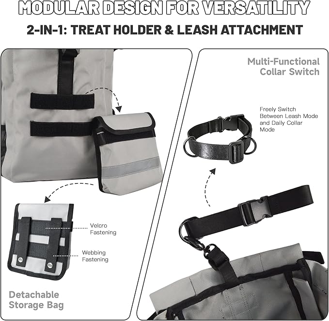 Dog Carrier Backpack for Medium Dogs, Hiking Bag for Pets Up to 30 lbs - Image 8