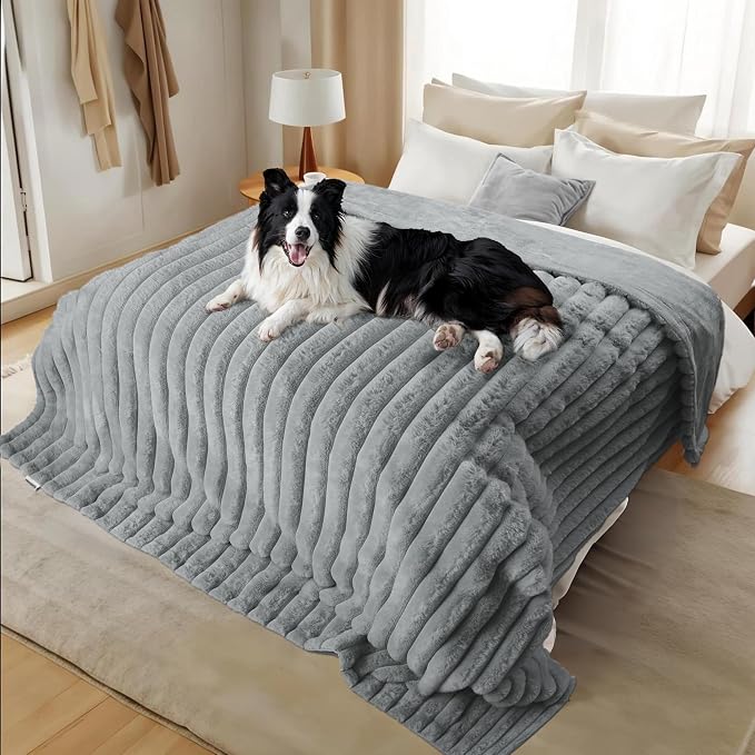 Waterproof Dog Blanket for Bed, Luxury Plush Washable Large Dogs Blankets for - Image 6