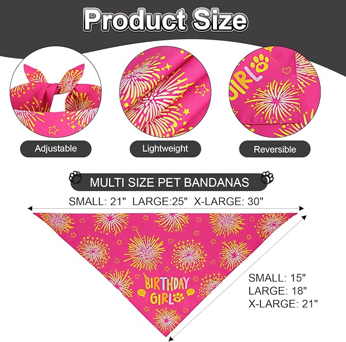 Dog Birthday Decorations Rose Pink, Dog Birthday Party Supplies - Image 4