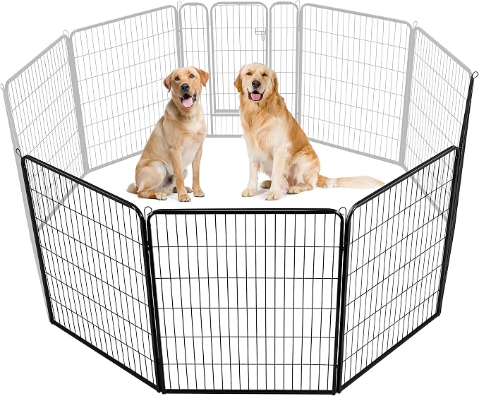 Yaheetech Dog Playpen Outdoor, 40 inch 4 Panels Dog Pen Indoor Heavy Duty Puppy by Yaheetech