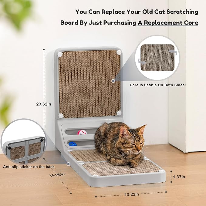 Cat Scratching Post Cat Scratching Board, 2-in1 L Shaped Cats Cardboard - Image 8