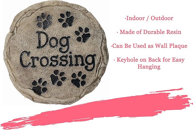 Spoontiques - Garden Décor - Dog Crossing Stepping Stone - Decorative Stone - Image 6