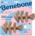 Benebone Puppy Fishbone Dog Chew Toys, Softer by Benebone