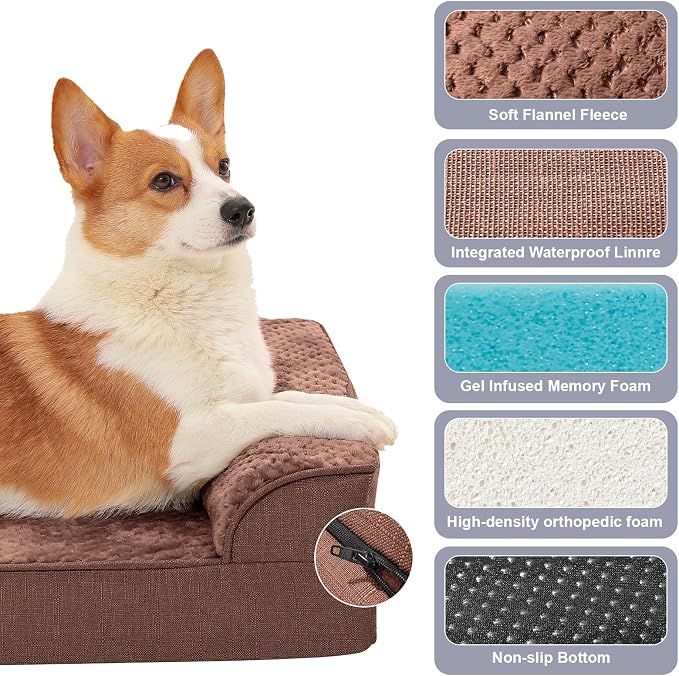 Orthopedic Dog Bed Medium Size Dog, Memory Foam Dogs Bed - Image 3