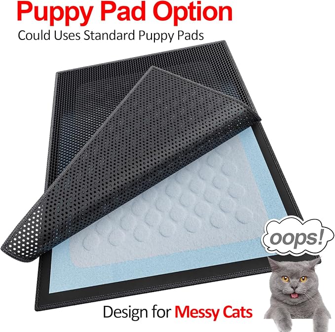 Cat Litter Box Mat: 47"x 36" Waterproof Kitty Cat Litter Trapping Mat, - Image 3