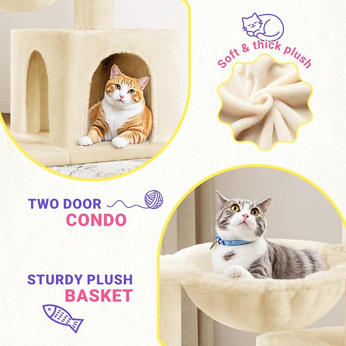 Allewie 29.5in Indoor Cat Tree, Padded Perch, and Hanging Ball, Suitable - Image 9