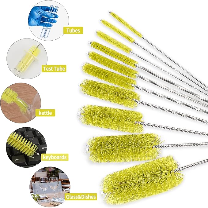 CiaraQ Bottle Cleaning Brushes, 8 Inch Nylon Tube Brush Set, Cleaner - Image 2