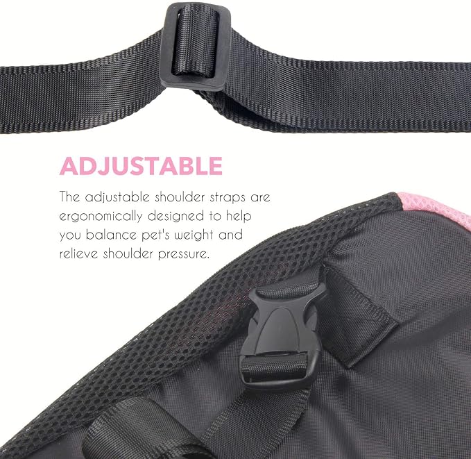 Dog Carrier Pink Legs Out Front Pet Carrier Backpack Comfortable Puppy Bag - Image 4