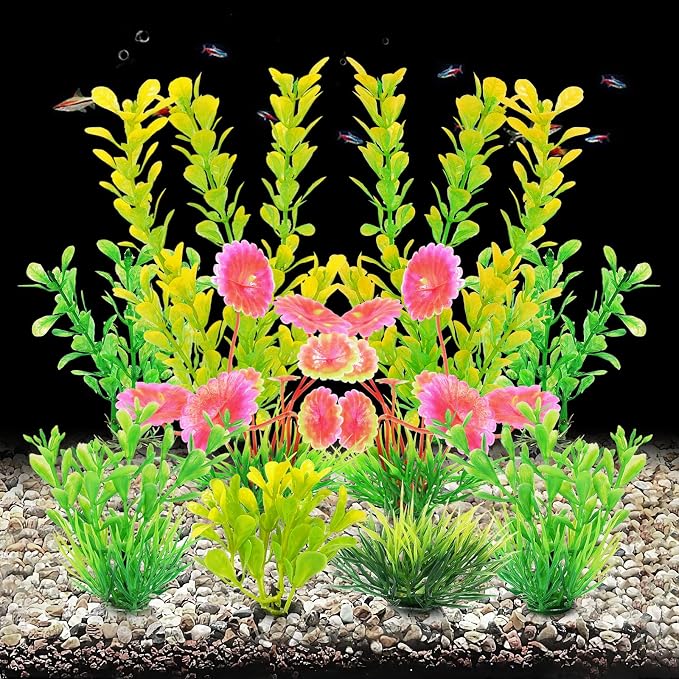 AQUANEAT Artificial Fish Tank Plants, Plastic Aquarium Decorations - Image 4