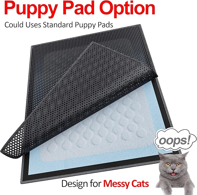 Cat Litter Box Mat: 36"x 30" Waterproof Kitty Cat Litter Trapping Mat, - Image 3