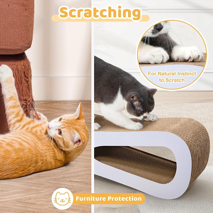 COZIWOW Cat Scratcher Lounge, Cat Scratching Board, Cardboard Lounge Bed - Image 3