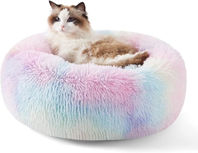 Bedsure Calming Cat Beds for Indoor Cats by BEDSURE