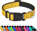 Reflective Dog Collar, Adjustable Soft Neoprene Padded Nylon Pet Collars by PWOD