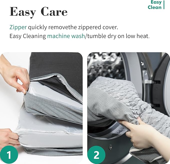 Orthopedic Dog Beds for Large Dogs, Waterproof Lined Egg Crate Foam Pet Bed Mat - Image 7
