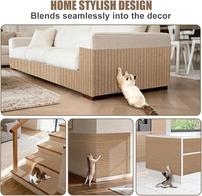 Cat Scratcher Mat-Cork Cat Scratch Pad Rug-cat Couch Protector-Wall Scratchers - Image 6