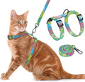Cat Harness and Leash Set, Adjustable Kitten Harness Escape Proof Cats Harness by Seyezo