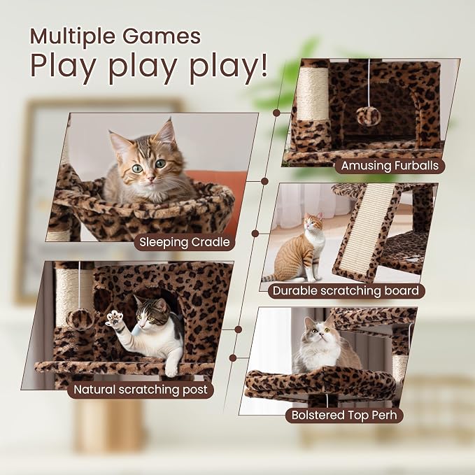 SHA CERLIN 68 Inches Multi-Level Large Cat Tree - Image 3
