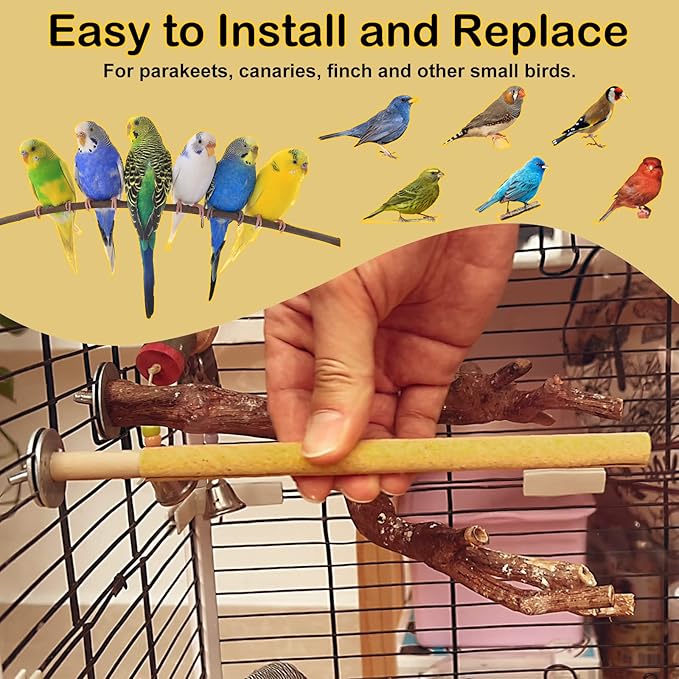 S&X 18-Pack Large Perch Covers for Parakeets, Parrotlets, Sand Perch Covers - Image 6