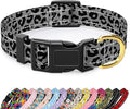 Reflective Dog Collar for Extra Small Dogs Cats, Cute Leopard Style Adjustable by TMOODEL