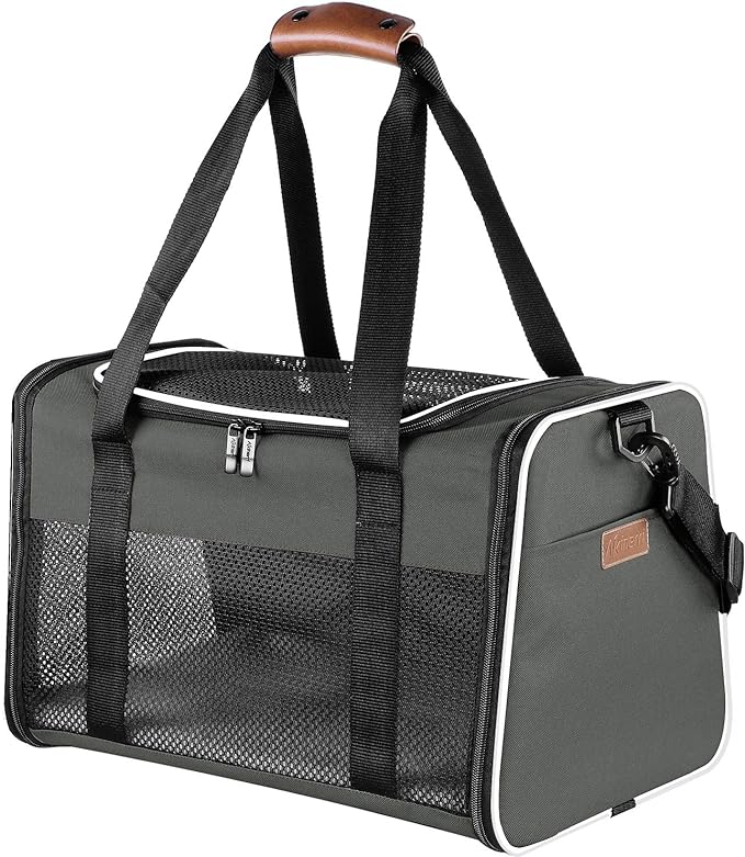 Cat Carrier - Portable Foldable Dog Pet Carrier, Soft-Sided Pet Bag up to 15 Lbs by Akinerri