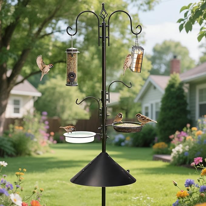 ERYTLLY Bird Feeders Bird Feeding Station Kit Bird Feeding Pole Wild Bird - Image 2