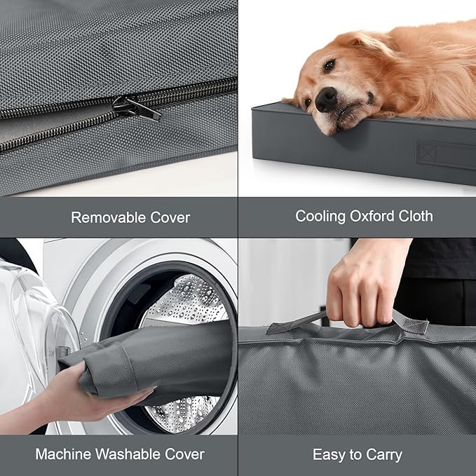 Outdoor Dog Bed for Small Dogs & Cats, Waterproof Dog Crate Mat Orthopedic Egg - Image 6