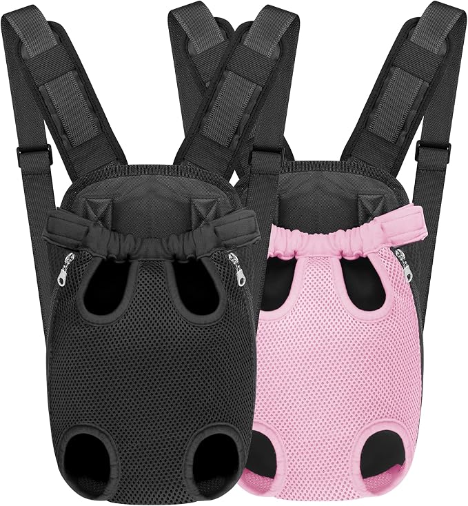 YUDODO 2-Pack Pet Dog Carrier Backpack Adjustable Dog Front Carrier, Legs Out by YUDODO