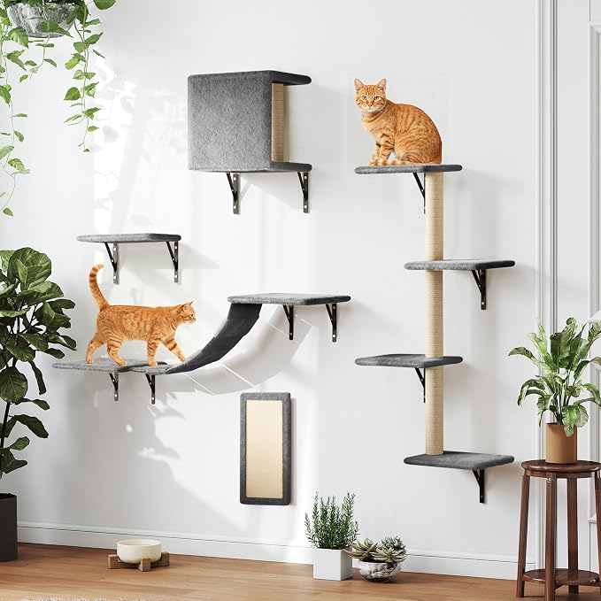 COZIWOW Wall Mounted Cat Furniture, Cat Wall Shelves and Perches, Floating Cat - Image 2