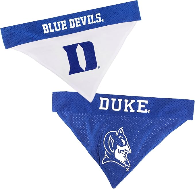 Pets First Collegiate Pet Accessories, Reversible Bandana, Duke Blue Devils by PETSFIRST