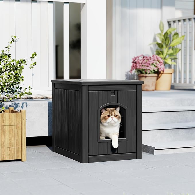 Cat Litter Box Enclosure, Plastic Hidden Litter Box Side Table - Image 5
