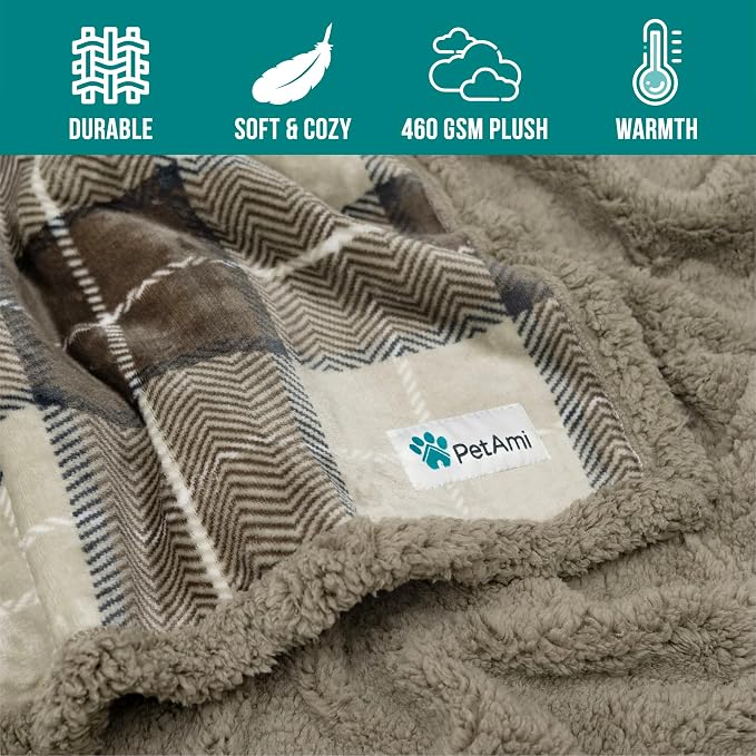 PetAmi Dog Blanket for Bed, XL Pet Blanket Large Dogs, Fleece Furniture Couch - Image 8