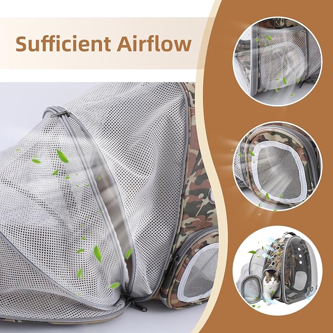Cat Backpack Carrier Back Expandable Bubble Pet Carrier Backpack - Image 8