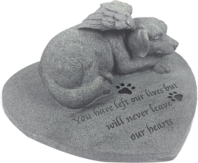 Angel Dog Pet Memorial Stone, Outdoor Decor, Pet Loss Headstone, Memorial - Image 5