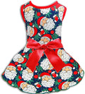 Pohshido Christmas Dog Dress, Winter Holiday Santa Claus Skirt by PohshidoPet