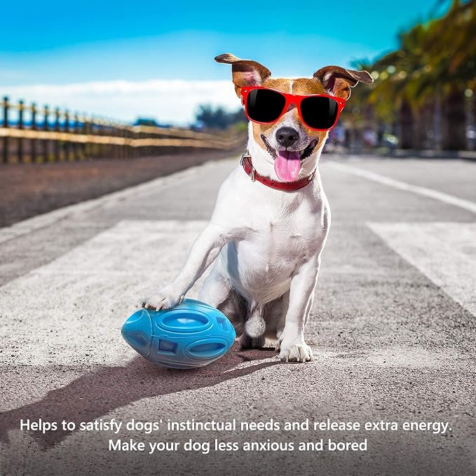 EASTBLUE Squeaky Dog Toys for Aggressive Chewers: Rubber Puppy Chew Ball - Image 2