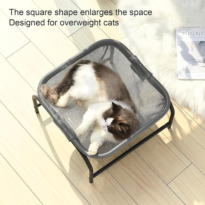 Cat Bed Cat Hammock Dog Bed Pet Square Hammock Bed Free-Standing Kitty Sleeping - Image 2