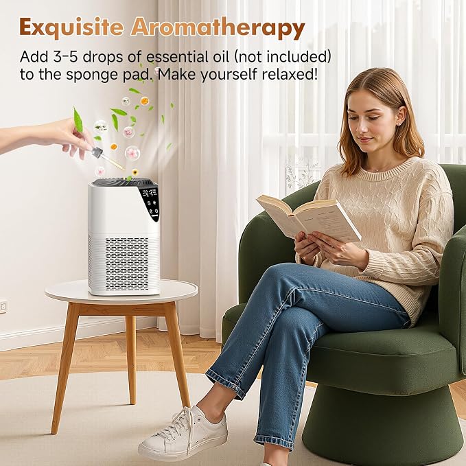 Air Purifiers for Home Large Room up to 1750 Sq Ft, H13 True HEPA Filter Air - Image 8