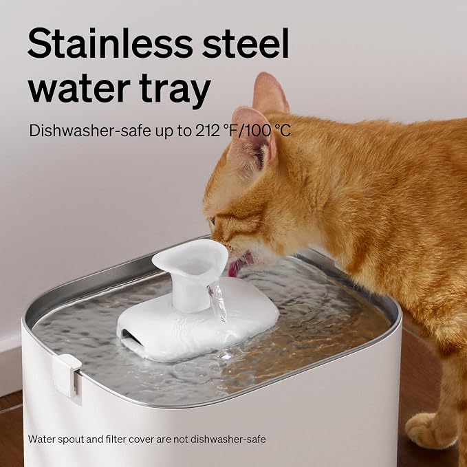 PETLIBRO Upgrade Cat Water Fountain Stainless Steel Tray, Dockstream 2 Cat - Image 6