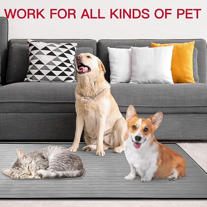 XXXL Pet Food Mat, Nonslip Pet Feeding Mats - Image 7