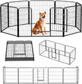 NEWBULIG Dog Playpen 8 Panels 32" Height Foldable Heavy Duty Metal Dog Exercise by NEWBULIG