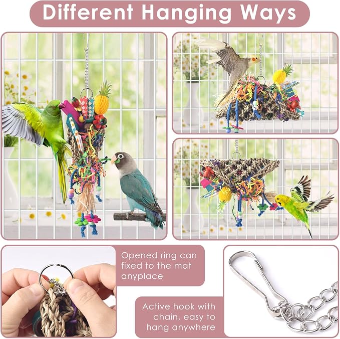 KATUMO Bird Toys, Seagrass Basket Toy - Image 4