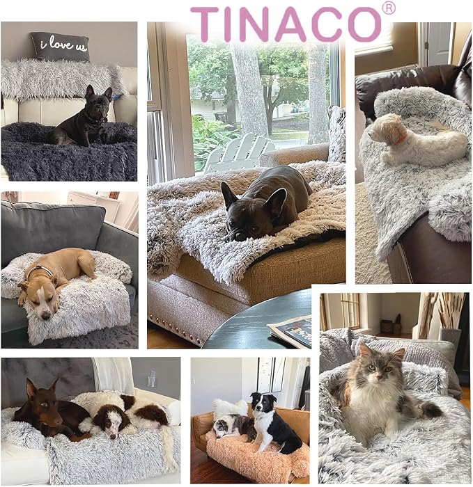 Tinaco Luxurious Calming Dogs/Cats Bed Mats, Dog Pad Washable Removable Couch - Image 3
